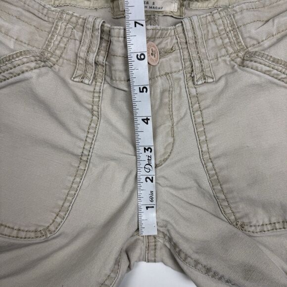 Y2K Abercrombie & Fitch  Khaki Ultra Low Rise  Prep Preppy Cargo Pants, Sz. 2 - Picture 16 of 16